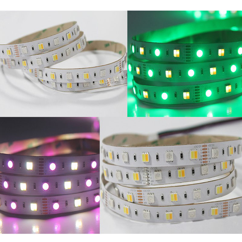 RGB+CCT LED Color Changing Lights - 16mm/10mm 24V 5050 LED Strip - 72LEDs/m RGB+CCT LED Color Changing Lights - 16mm/10mm 24V 5050 LED Strip - 72LEDs/m